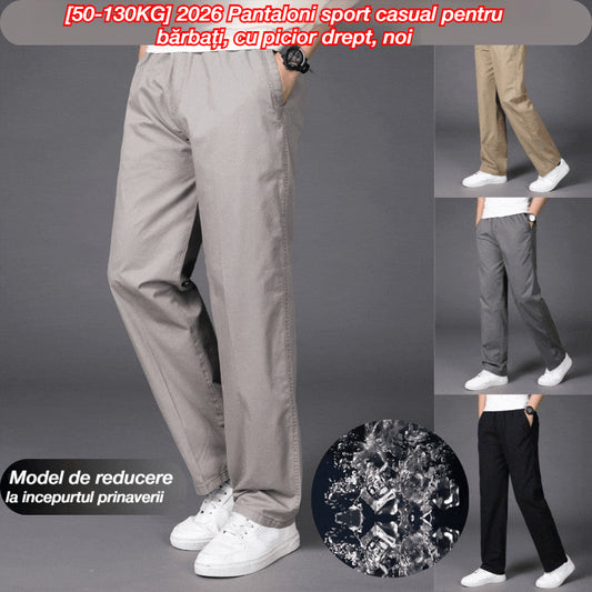 🔥【50-130KG】2026 noi pantaloni drepti casual pentru bărbați de mărime mare