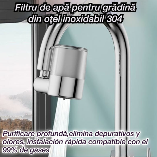 💧✨Filtru de apă pentru robinet din oțel inoxidabil 304 | Purificare profundă, îndepărtează sedimentele și mirosurile, instalare rapidă, compatibil cu 99% dintre robinete🚰