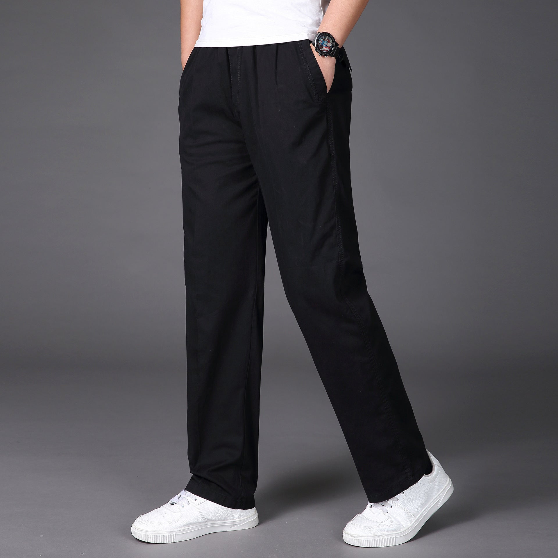 🔥【50-130KG】2026 noi pantaloni drepti casual pentru bărbați de mărime mare