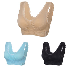 🔥Ofertă specială 💎【Pachet 3】 Sutien confortabil cu dantelă în față