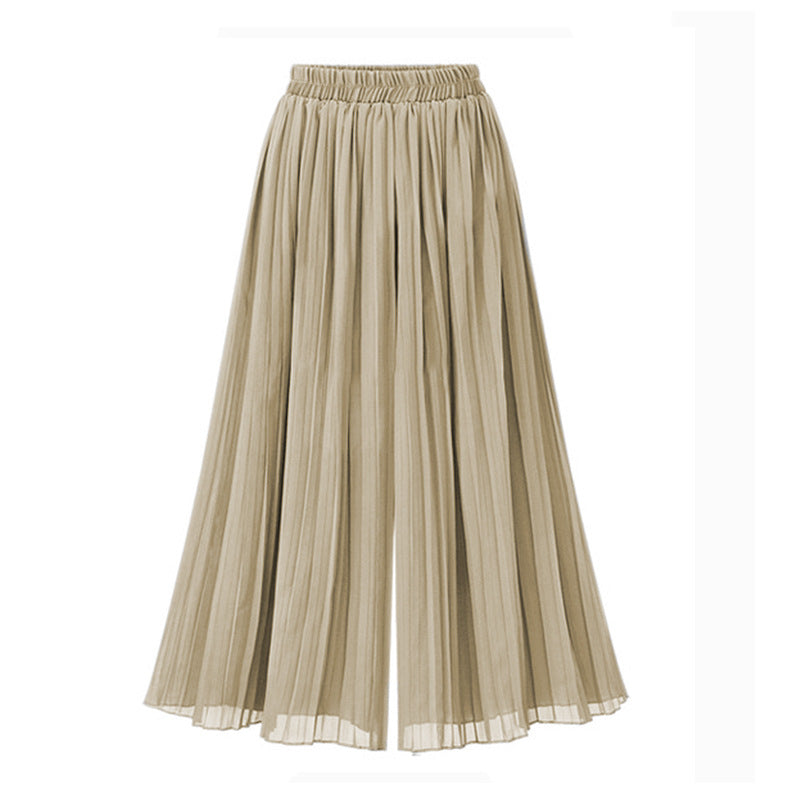 💖【M-6XL】Pantaloni decupați casual, plisați, cu picioare largi
