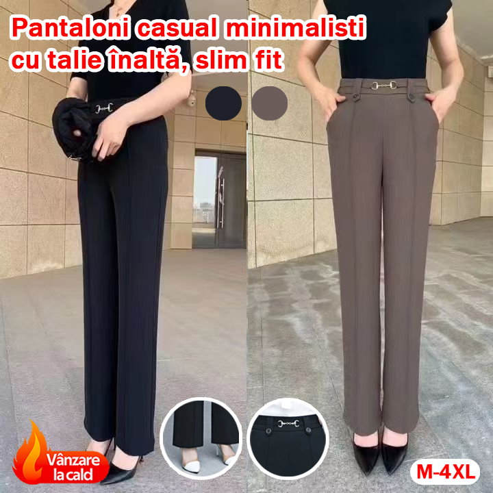 【M-4XL】Pantaloni drepți noi de înaltă calitate, pantaloni casual de îmbrăcăminte exterioară de vară, pantaloni simpli subțiri cu talie înaltă