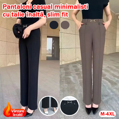 【M-4XL】Pantaloni drepți noi de înaltă calitate, pantaloni casual de îmbrăcăminte exterioară de vară, pantaloni simpli subțiri cu talie înaltă