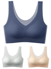 【3 bucată】2026, sutien push-up din mătase de gheață fără cusături【40-120KG】