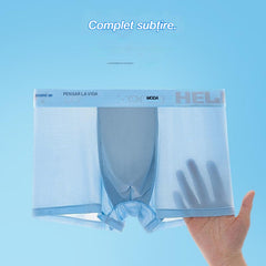 🧊【Cumpărați 3 obțineți 3 gratuit】Boxer subțire și respirabil din mătase glacială pentru bărbați, bestseller de vară
