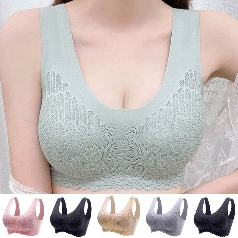 👙【Set de 3 piese】Sutien din dantelă nou și îmbunătățit, confortabil, mărime plus (reducere 49%)