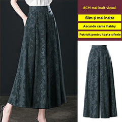 💚👖【M-5XL】2026, noi pantaloni casual drapeați cu talie înaltă și picioare largi