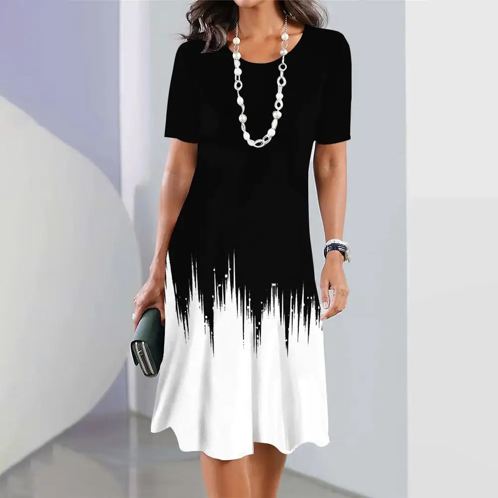 【S-5XL】Rochie retro eleganta cu gat rotund