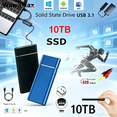 📲【Versiune îmbunătățită】【10TB】Unitate mobilă SSD Solid State Drive