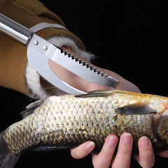 🍲Cumpărați 1 și primiți 1 gratuit🐟 Cuțit multifuncțional din oțel inoxidabil pentru răzuire eficientă a solzilor de pește【Ofertă de 2 bucăți】