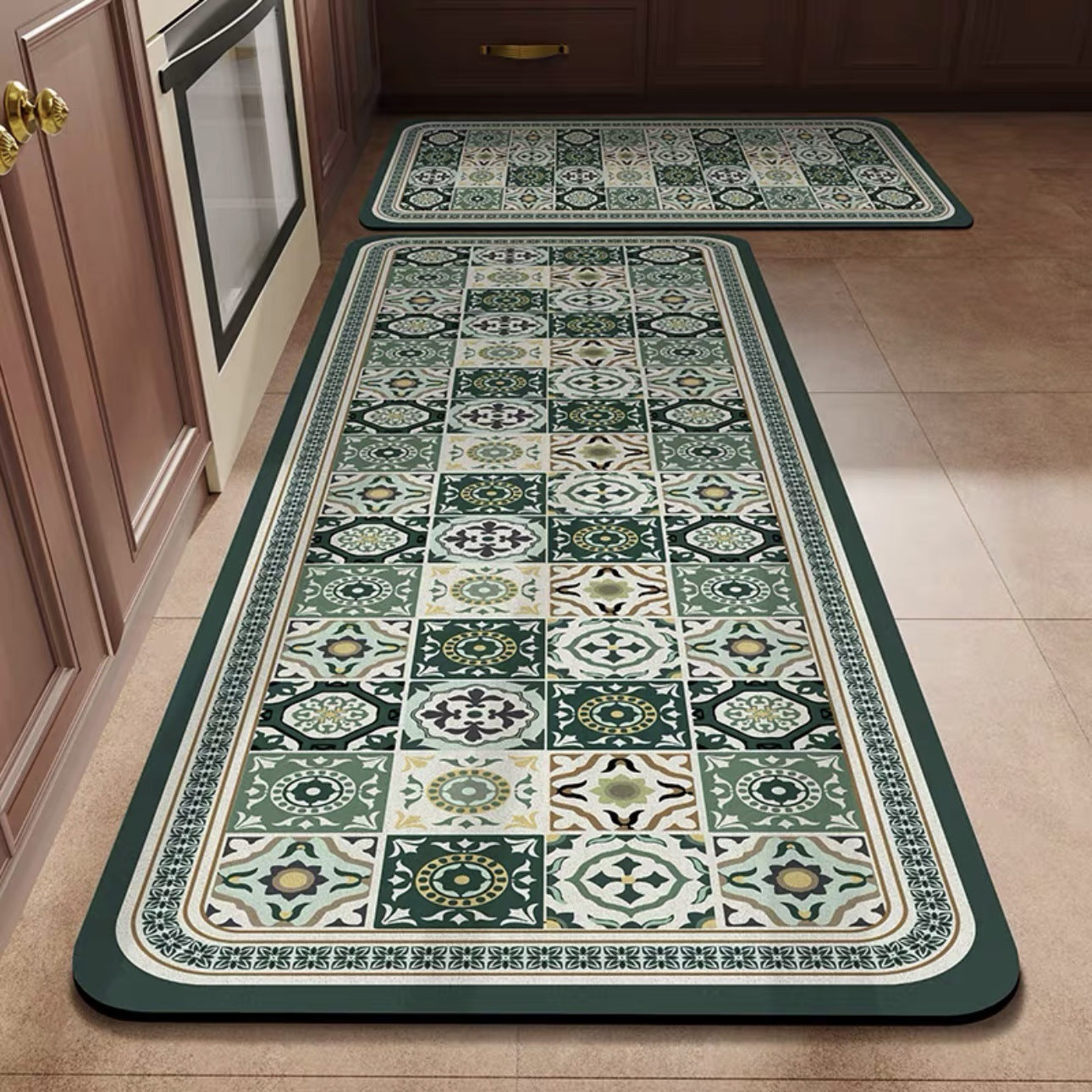 🛁  Covoraș absorbant ultra-rapid – podele uscate, siguranță garantată! 🌿 【Mare(40*120cm) + Mic(40*60cm)】