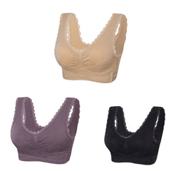 🔥Ofertă specială 💎【Pachet 3】 Sutien confortabil cu dantelă în față