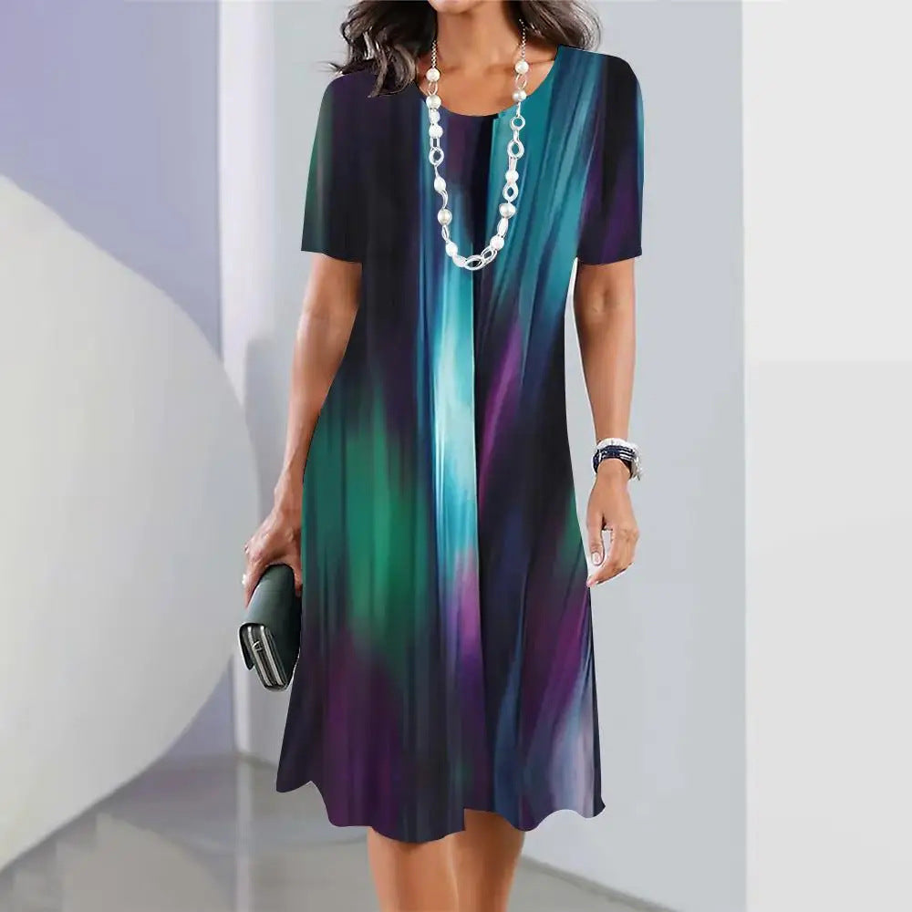 【S-5XL】Rochie retro eleganta cu gat rotund
