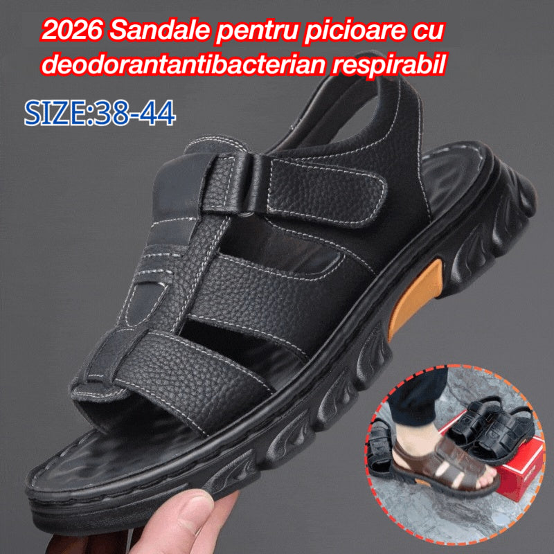 【Plată la livrare】 Sandale casual din piele pentru bărbați