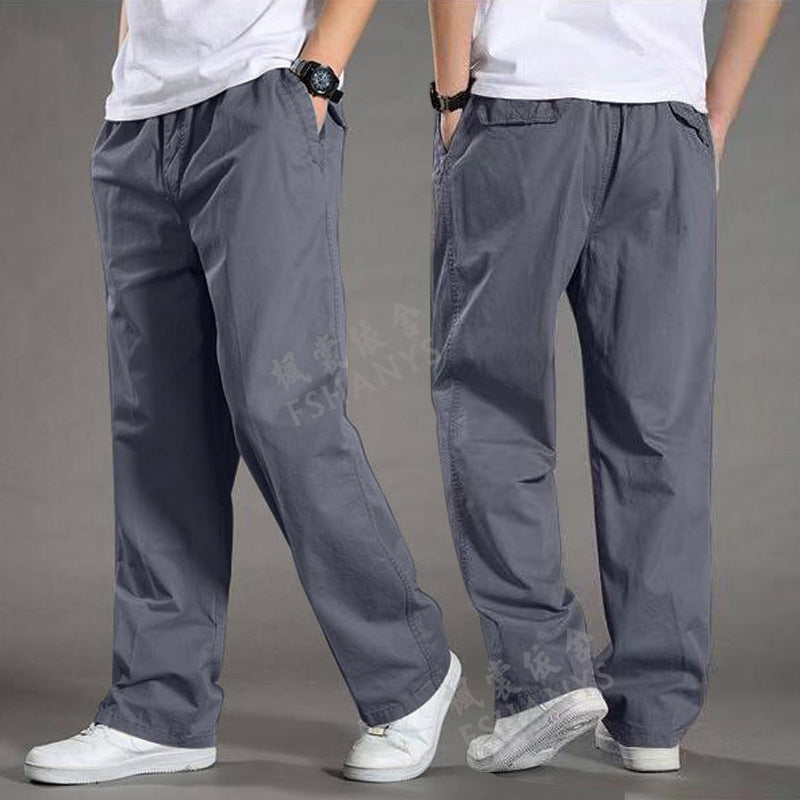🔥【50-130KG】2026 noi pantaloni drepti casual pentru bărbați de mărime mare