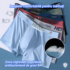 🧊【Cumpărați 3 obțineți 3 gratuit】Boxer subțire și respirabil din mătase glacială pentru bărbați, bestseller de vară