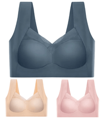 💥【Pachet de 3】【L-6XL】Sutien push-up de înaltă calitate, fără cusături, la modă și sexy, previne căderea