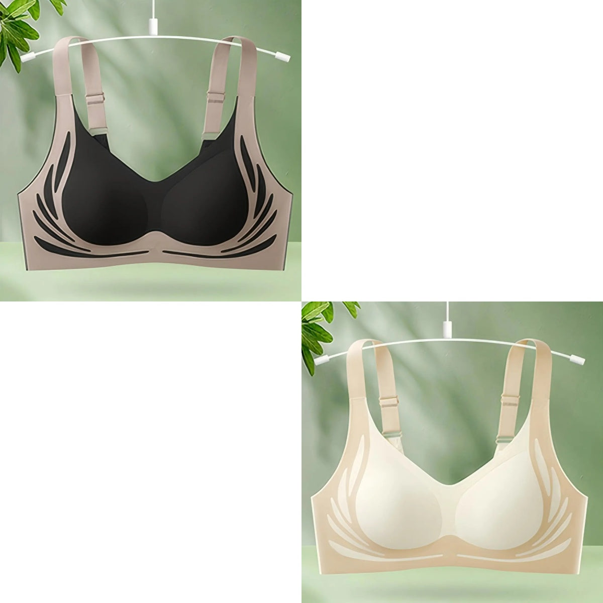 😍【Pachet de 2】Sutien dintr-o singură bucată, fără armătură, pentru femei❤️【40-85 kg】
