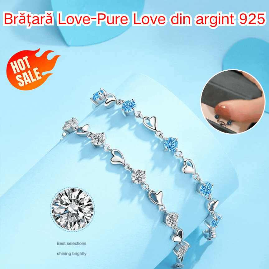 🥰🎁【Cumpără 1 primești 1 gratis】Brățară Love-Pure Love din argint 925