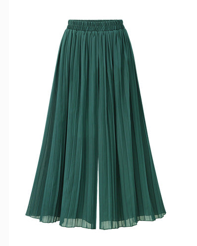 💖【M-6XL】Pantaloni decupați casual, plisați, cu picioare largi