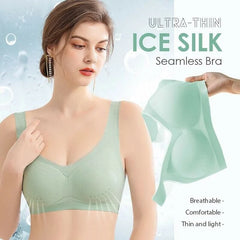 【3 bucată】2026, sutien push-up din mătase de gheață fără cusături【40-120KG】