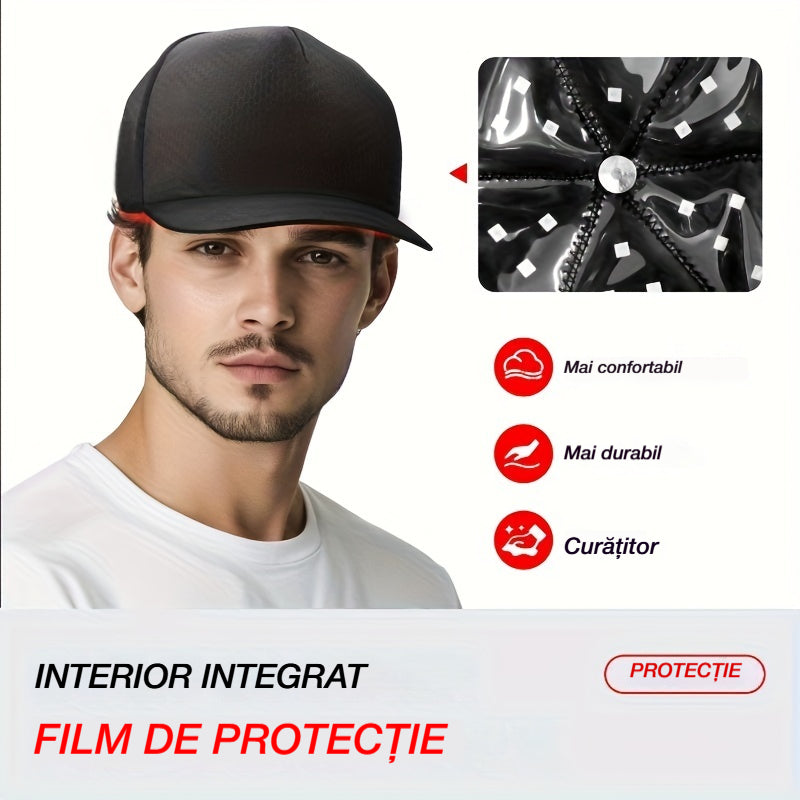 🧢 🔴Cască portabilă pentru terapie cu lumină pentru păr 🔋 Baterie încorporată ✨ Pentru bărbați și femei