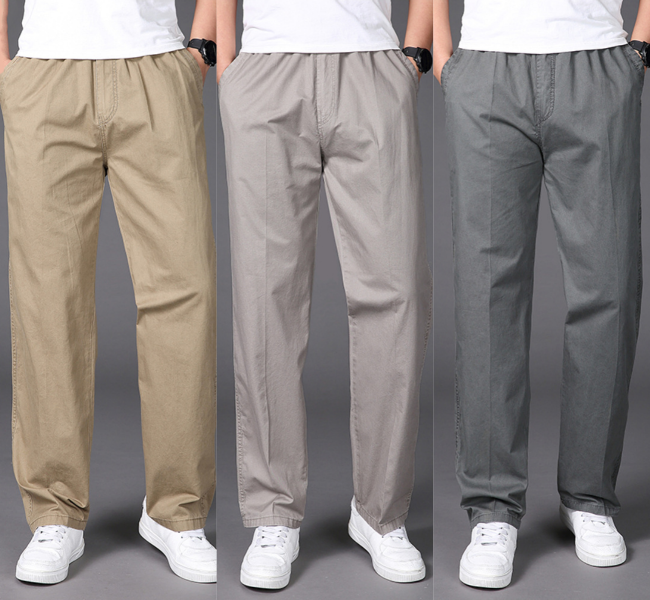 🔥【50-130KG】2026 noi pantaloni drepti casual pentru bărbați de mărime mare