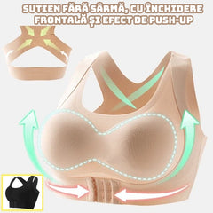 ✨【Cumpărați 1 obțineți 1 gratuit】Sutien fără sârmă, cu închidere frontală și efect de push-up