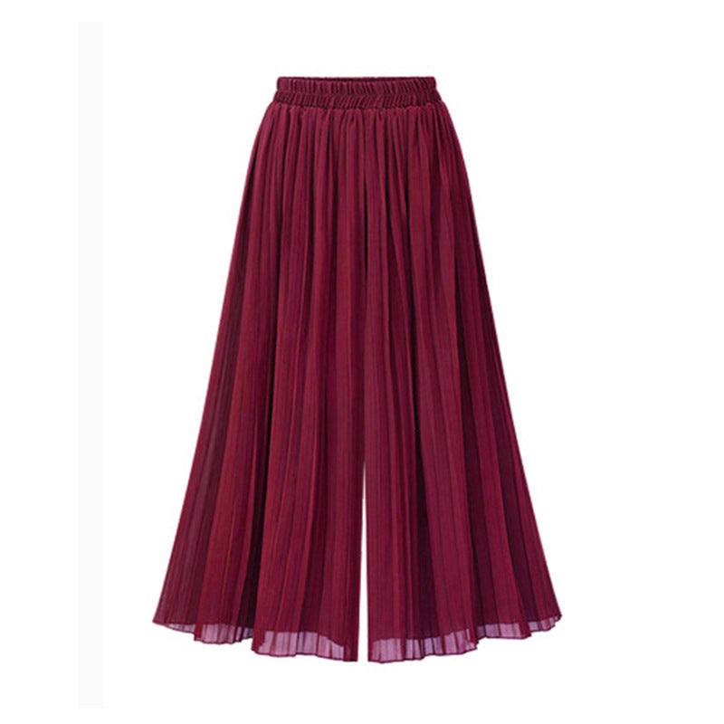 💖【M-6XL】Pantaloni decupați casual, plisați, cu picioare largi