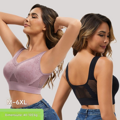 【40-120 kg】【Set de 3】Sutien din dantelă cu susținere ridicată și fără fereastră pentru femei
