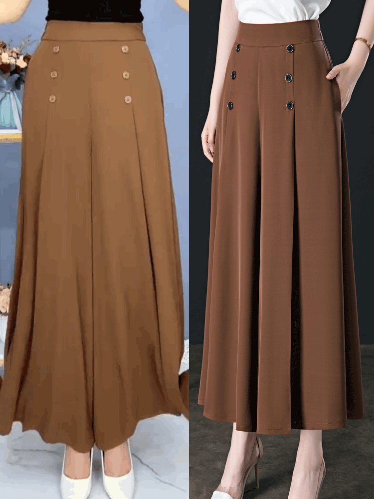 【45% OFF】💖 Fusta drapată de damă la modă, cu picioare largi și talie înaltă【M-5XL】