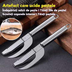 🍲Cumpărați 1 și primiți 1 gratuit🐟 Cuțit multifuncțional din oțel inoxidabil pentru răzuire eficientă a solzilor de pește【Ofertă de 2 bucăți】