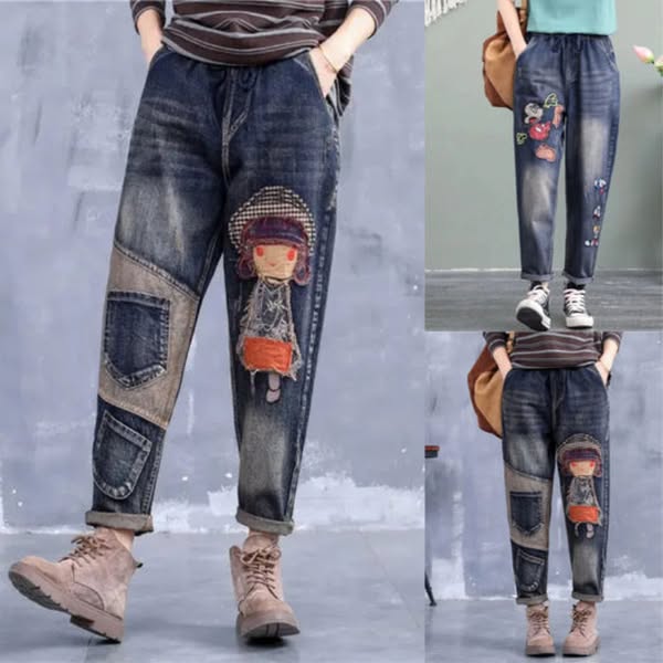 🔥【S-5XL】Blugi de dama la moda cu talie elastica, la moda si comozi, multe marimi disponibile
