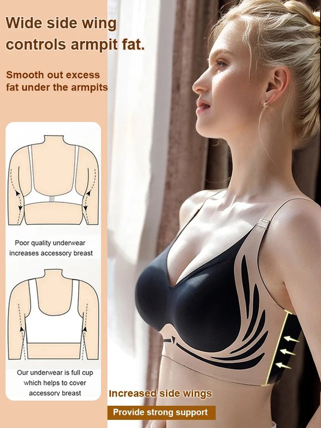 😍【Pachet de 2】Sutien dintr-o singură bucată, fără armătură, pentru femei❤️【40-85 kg】