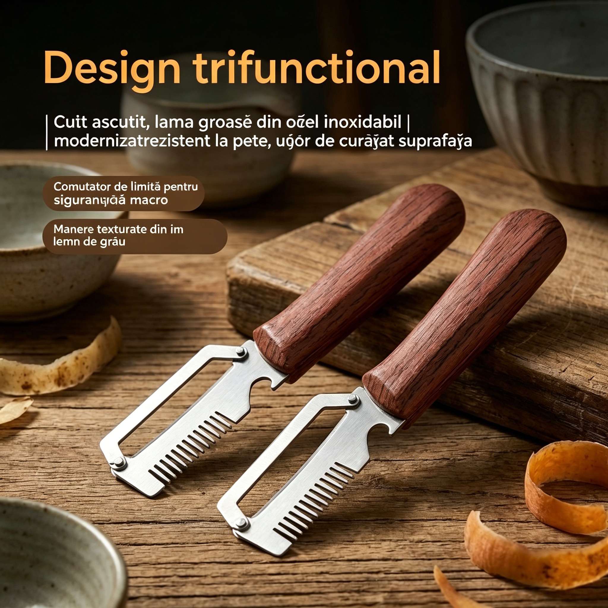 ✅Cumpără 1, primești 1 gratuit (Două articole în total)🧅🔪 Curățător de bucăți multifuncțional 3 în 1: Curățează, toacă și deschide sticle! 🔥