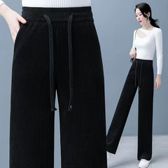 【40-110kg】Pantaloni noi, elastici, cu croi larg, pentru femei