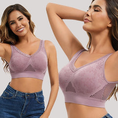 【40-120 kg】【Set de 3】Sutien din dantelă cu susținere ridicată și fără fereastră pentru femei
