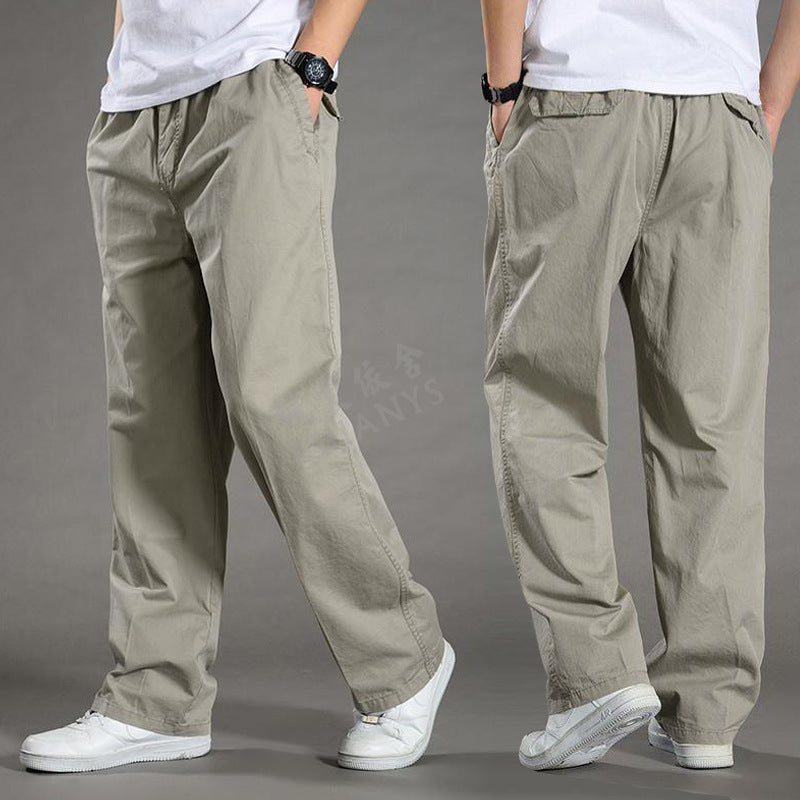 🔥【50-130KG】2026 noi pantaloni drepti casual pentru bărbați de mărime mare