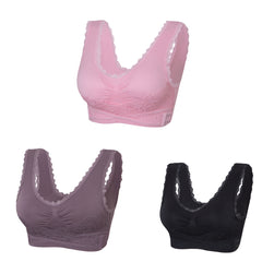 🔥Ofertă specială 💎【Pachet 3】 Sutien confortabil cu dantelă în față