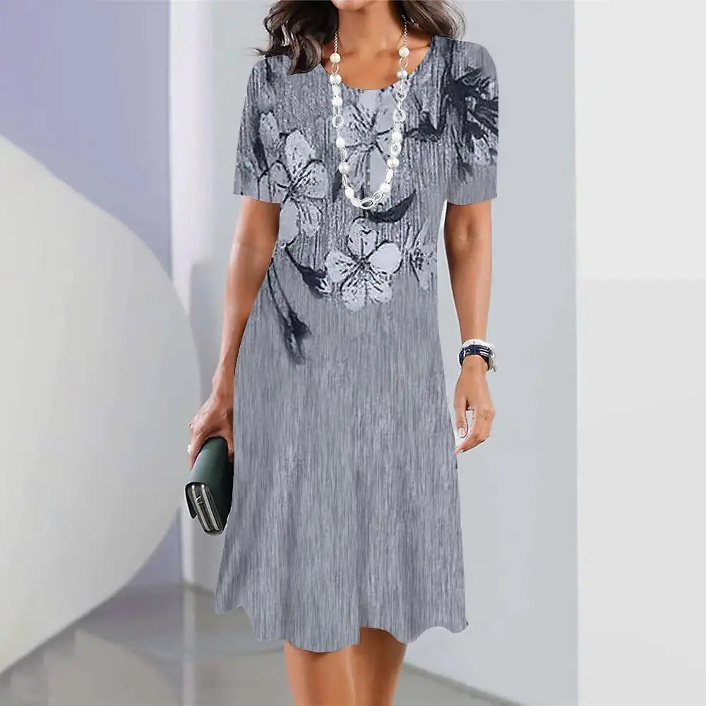 【S-5XL】Rochie retro eleganta cu gat rotund