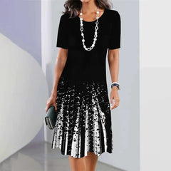 【S-5XL】Rochie retro eleganta cu gat rotund