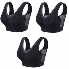 【40-120 kg】【Set de 3】Sutien din dantelă cu susținere ridicată și fără fereastră pentru femei