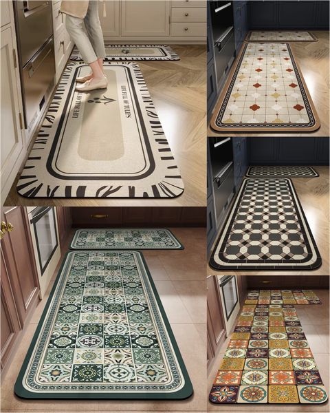 🛁  Covoraș absorbant ultra-rapid – podele uscate, siguranță garantată! 🌿 【Mare(40*120cm) + Mic(40*60cm)】