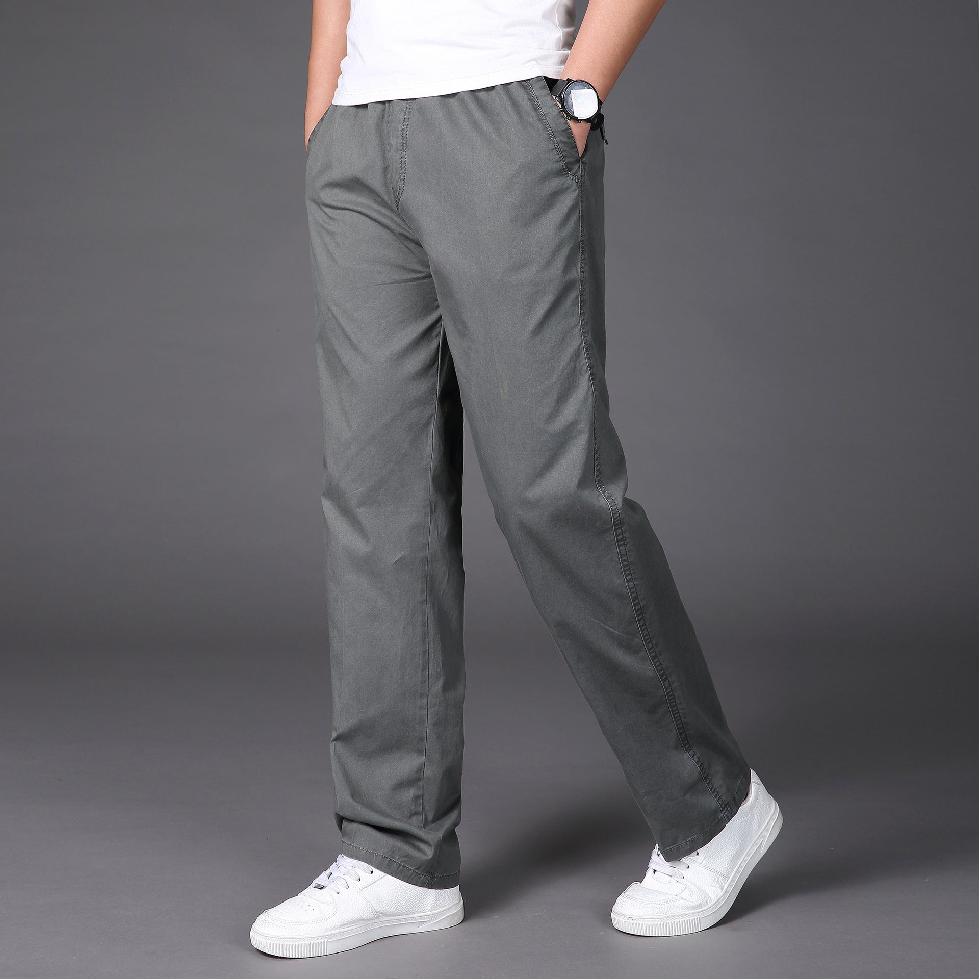 🔥【50-130KG】2026 noi pantaloni drepti casual pentru bărbați de mărime mare