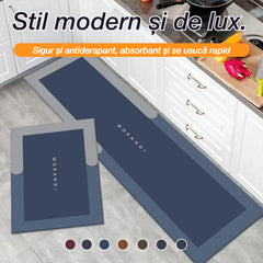 【1 set de 2 bucăți: 40*60 + 40*120 cm】💥Covoraș antiderapant, absorbant🦶