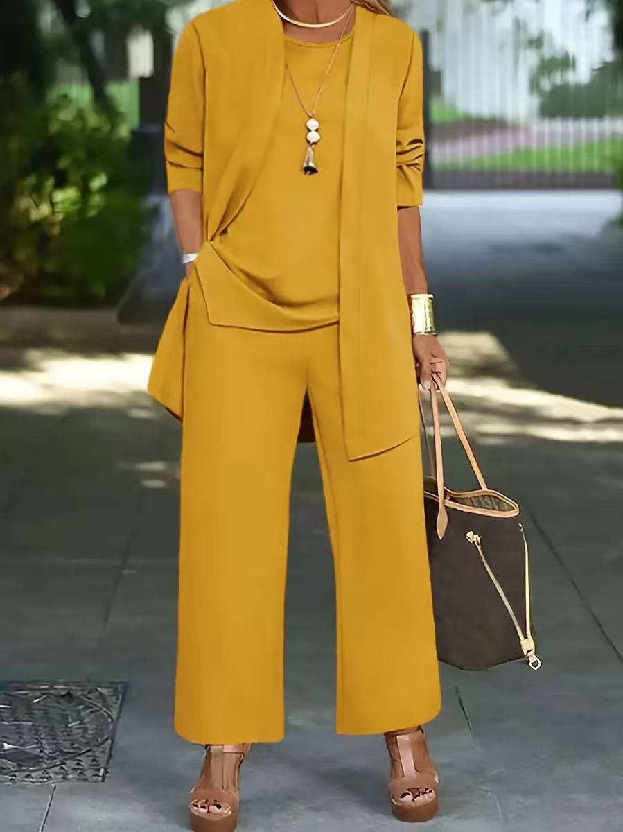🧥Set elegant de 3 piese pentru femei, cu croială lejeră🍂