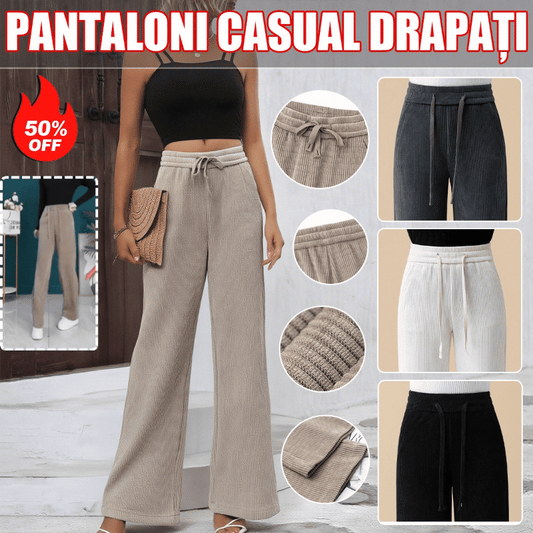 【40-110kg】Pantaloni noi, elastici, cu croi larg, pentru femei