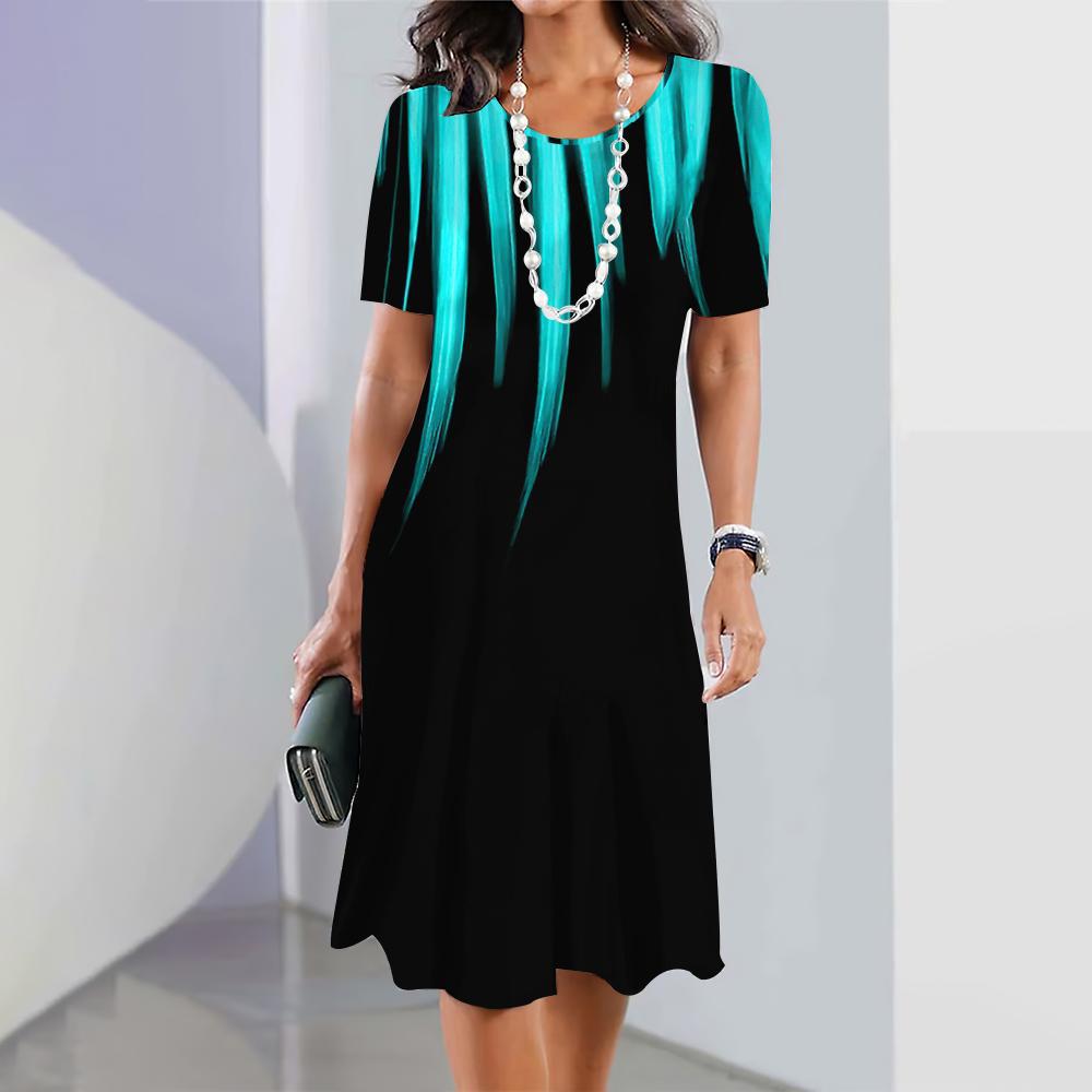 【S-5XL】Rochie retro eleganta cu gat rotund