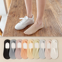 🧦【9 perechi】 Șosete invizibile, super subțiri, superficiale, din silicon antiderapante pentru femei
