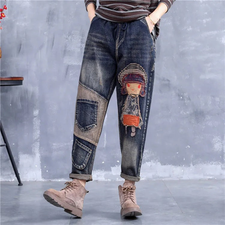 🔥【S-5XL】Blugi de dama la moda cu talie elastica, la moda si comozi, multe marimi disponibile